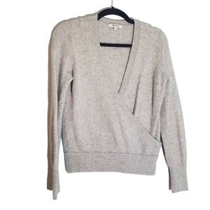 Madewell Faux Wrap Pullover Sweater